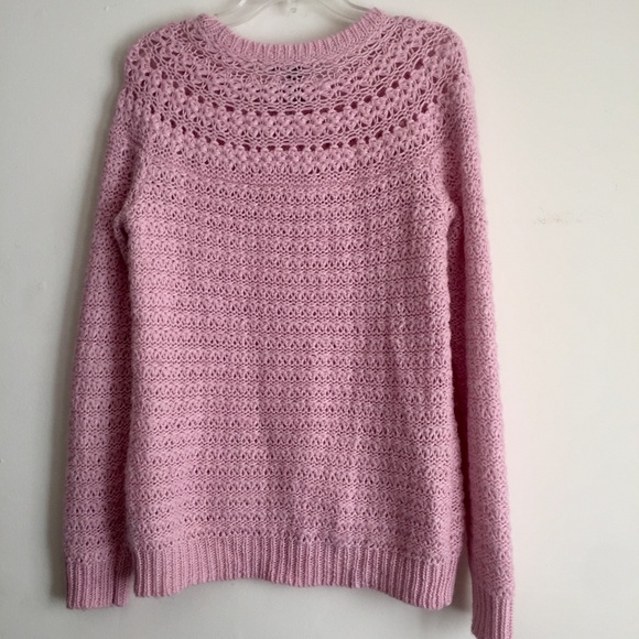 Lauren Ralph Lauren Pink Knit Crew Pullover NWT - Picture 3 of 5